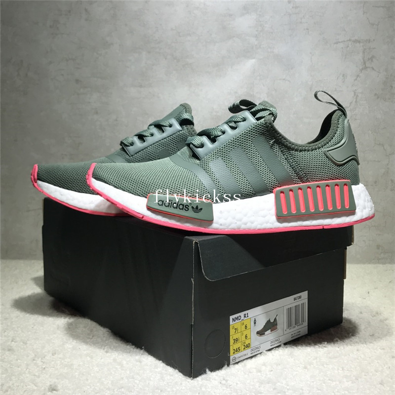 Real Boost Adidas NMD R1 Green